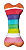 Brinquedo Pet Osso de Pelúcia Colorido para Cães e Gatos - Imagem 1