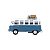 Carrinho Maisto 1:43 Kombi VW Weekenders Van Samba Luggage Rack Azul - Imagem 4