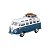 Carrinho Maisto 1:43 Kombi VW Weekenders Van Samba Luggage Rack Azul - Imagem 2