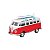 Carrinho Maisto 1:43 Kombi VW Weekenders Van Samba Surfing Vermelha - Imagem 1