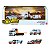 Hot Wheels Premium Team Transport Kit Gulf com 4 Carros JHW43 1:64 - Imagem 1