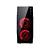 Gabinete Gamer Vinik Crater Preto 2 Fans LED Vermelho Mid Tower ATX - Imagem 5