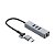 Hub Adaptador USB-C e USB 3.0 com Rede RJ45 Gigabit HU-LAN1000GY Cinza - C3Tech - Imagem 1