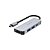 Hub Adaptador USB-C com HDMI 4K e Power Delivery 100W HU-D50GY Cinza - C3Tech - Imagem 1