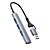 Hub Adaptador USB-C e USB 3.0 com 4 Portas HU-C500GY Cinza - C3Tech - Imagem 4
