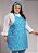 Avental Plus Size - Modelo Roma Floral Azul - Uniblu - Personalizado - Imagem 9