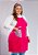 Avental Plus Size - Modelo Roma Pink com Listras Coloridas - Uniblu - Imagem 9
