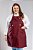 Avental Plus Size - Modelo Roma Gabardine Bordô - Uniblu - Personalizado - Imagem 4