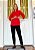 Camisa Feminina Chefe Cozinha - Dolman Queen Vermelho Espinela - Botões Forrados - Uniblu - Personalizado - Imagem 4