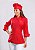 Camisa Feminina Chefe Cozinha - Dolman Queen Vermelho Espinela - Botões Forrados - Uniblu - Personalizado - Imagem 1
