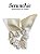 Scrunchie  - Amarrador de cabelo Microfibra cor- Areia - uniblu - Imagem 3