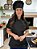 Camisa Feminina Chefe Cozinha - Dolman Farda Manga Curta - Cor Preta - Uniblu - Personalizado - Imagem 1