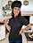 Camisa Feminina Chefe Cozinha - Dolman Farda Manga Curta - Cor Preta - Uniblu - Personalizado - Imagem 6
