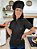 Camisa Feminina Chefe Cozinha - Dolman Farda Manga Curta - Cor Preta - Uniblu - Personalizado - Imagem 8