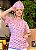 Camisa Feminina Chefe Cozinha - Dolman Stilus - Poá Rosa com Bolinhas Marrom Uniblu - Personalizado - Imagem 1