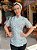 Camisa Feminina Chefe de Cozinha - Dolman Stilus Manga Curta - Margaridas Verde - Uniblu - Personalizado - Imagem 2