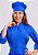 Camisa Feminina Chefe Cozinha - Dolman Queen Azul Royal - Botões Forrados - Uniblu - Personalizado - Imagem 2