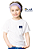 Camiseta Malha Infantil cor - Branca Escola Dual - Uniblu - Imagem 3