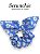 Scrunchie  - Amarrador de cabelo  Margaridas Azul - uniblu - Imagem 3