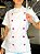 Dolman Stilus Feminina Manga Curta cor- Branca - Botões Pink - Uniblu - Personalizado - Imagem 2