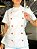 Dolman Stilus Feminina Manga Curta cor- Branca - Botões Laranja - Uniblu - Personalizado - Imagem 2