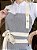 Avental Minimalista Lisboa - Xadrez e Detalhes em Cadarço Bege - Uniblu - Personalizado - Imagem 8