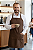 Avental Minimalista Work Unissex cor- Marrom Chocolate - Cozinha e Atendimento - Uniblu - Personalizado - Imagem 2
