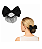 Scrunchie  - Amarrador de cabelo com laço rede para prender coque - Preto - Imagem 1