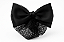 Scrunchie  - Amarrador de cabelo com laço rede para prender coque - Preto - Imagem 5