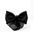 Scrunchie  - Amarrador de cabelo com laço rede para prender coque - Preto - Imagem 3