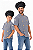 Kit Tal Pai Tal Filho - Dolman Xadrez Unikids + Dolman Lisboa Xadrez adulta - Uniblu - UNB - Imagem 13