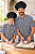 Kit Tal Pai Tal Filho - Dolman Xadrez Unikids + Dolman Lisboa Xadrez adulta - Uniblu - UNB - Imagem 2