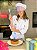 Camisa Feminina Chefe Cozinha - Dolman Stilus Branca - Botões Azul Royal - Uniblu - Imagem 8