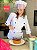 Camisa Feminina Chefe Cozinha - Dolman Stilus Branca - Botões Azul Marinho - Uniblu - Imagem 6
