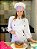 Camisa Feminina Chefe Cozinha - Dolman Stilus Branca - Botões Vermelhos- Uniblu - Personalizado - Imagem 1