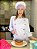 Camisa Feminina Chefe Cozinha - Dolman Stilus Branca - Botões Pink - Uniblu - Personalizado - Imagem 1