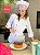 Camisa Feminina Chefe Cozinha - Dolman Stilus Branca - Botões Laranja - Uniblu - Personalizado - Imagem 2
