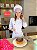 Camisa Feminina Chefe Cozinha - Dolman Stilus Branca - Botões Laranja - Uniblu - Imagem 4