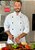 Camisa chefe Cozinha - Dolmãn Stilus Gabardine Italiano cor- Branca - Botões Pretos - Uniblu - Personalizado - Imagem 7