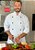 Camisa chefe Cozinha - Dolmãn Stilus Gabardine Italiano cor- Branca - Botões Pretos - Uniblu - Personalizado - Imagem 6