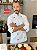 Camisa chefe Cozinha - Dolmãn Stilus Gabardine Italiano cor- Branca - Botões Pretos - Uniblu - Imagem 10