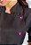 Camisa Feminina Chefe Cozinha - Dolman Stilus - Gabardine Italiano Cor- Preta Com Botões Pink- Uniblu - Personalizado - Imagem 4