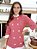 Camisa Feminina Chefe Cozinha - Dolman Stilus Floral vermelha - Uniblu - Personalizado - Imagem 5