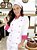 Camisa Feminina Chefe Cozinha - Dolman Stilus Branca com Detalhes em Coroa Pink - Uniblu - Imagem 6