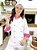 Camisa Feminina Chefe Cozinha - Dolman Stilus Branca com Detalhes em Coroa Pink - Uniblu - Imagem 10