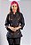 Camisa Feminina Chefe Cozinha - Dolman Stilus - Preta Com Botões Rosa Claro - Uniblu - Imagem 6