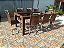 Conjunto de mesa de jantar com 8 cadeiras em fibra sintética - Imagem 1