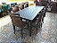 Conjunto de mesa de jantar com 8 cadeiras em fibra sintética - Imagem 2