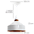 Luminária Pendente Vieira Branco e Cobre - Design Moderno | Ilustre Lar - Imagem 6