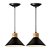 kit 2 Luminária Pendente Zen Preto e Branco - Imagem 1